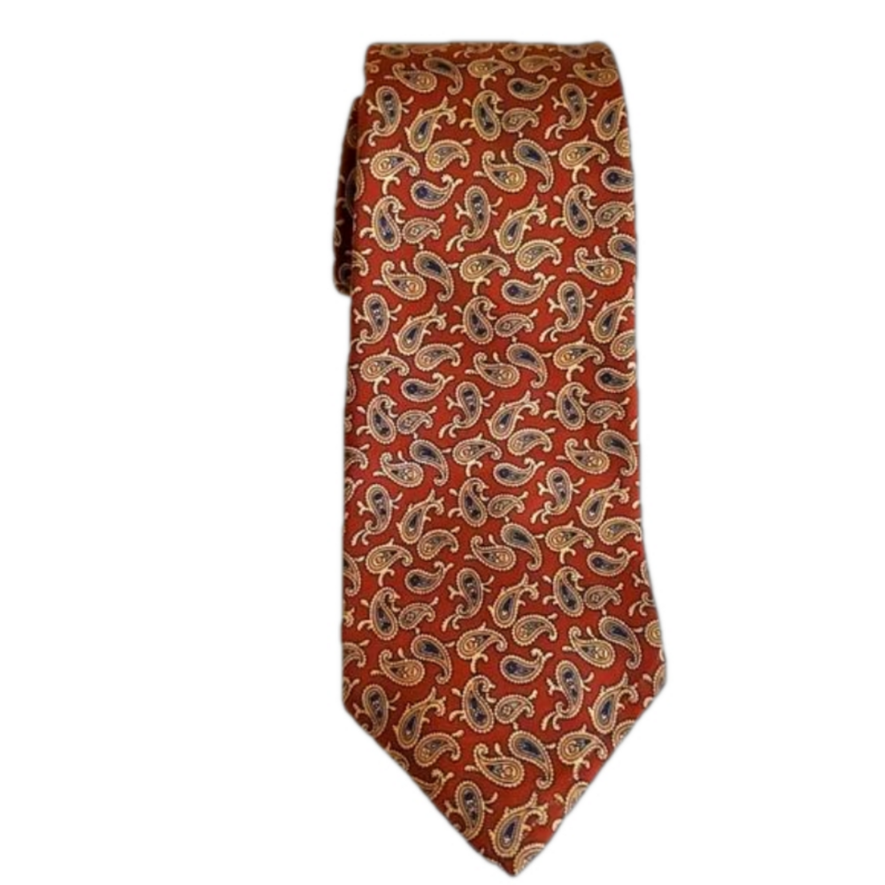 Christian Dior Paisley Printed Silk Tie